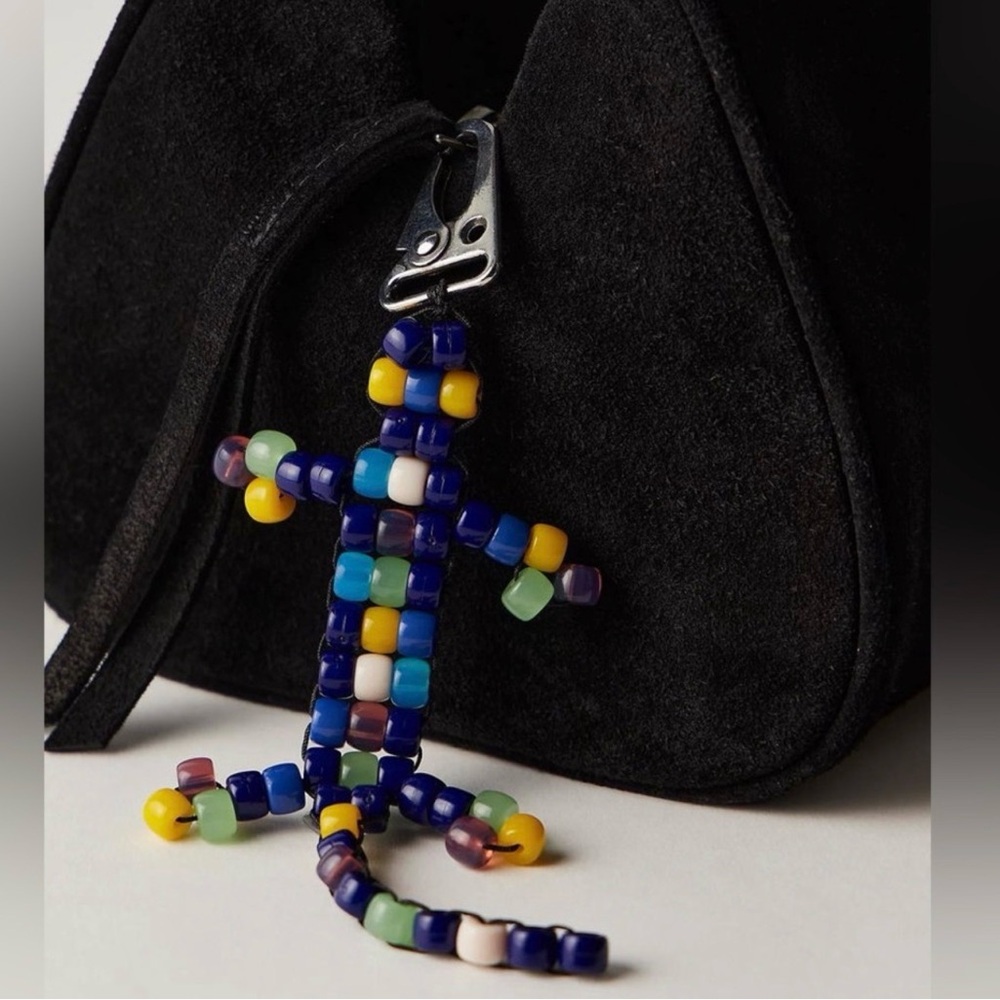 NEW Free People Lizard Multicolor beaded bag Charm